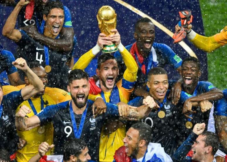 A comemoração da França depois do título da Copa do Mundo (Foto: AFP)