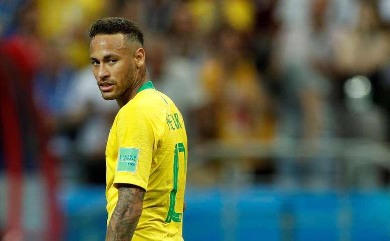 Neymar durante jogo Brasil x Bélgica pela Copa do Mundo