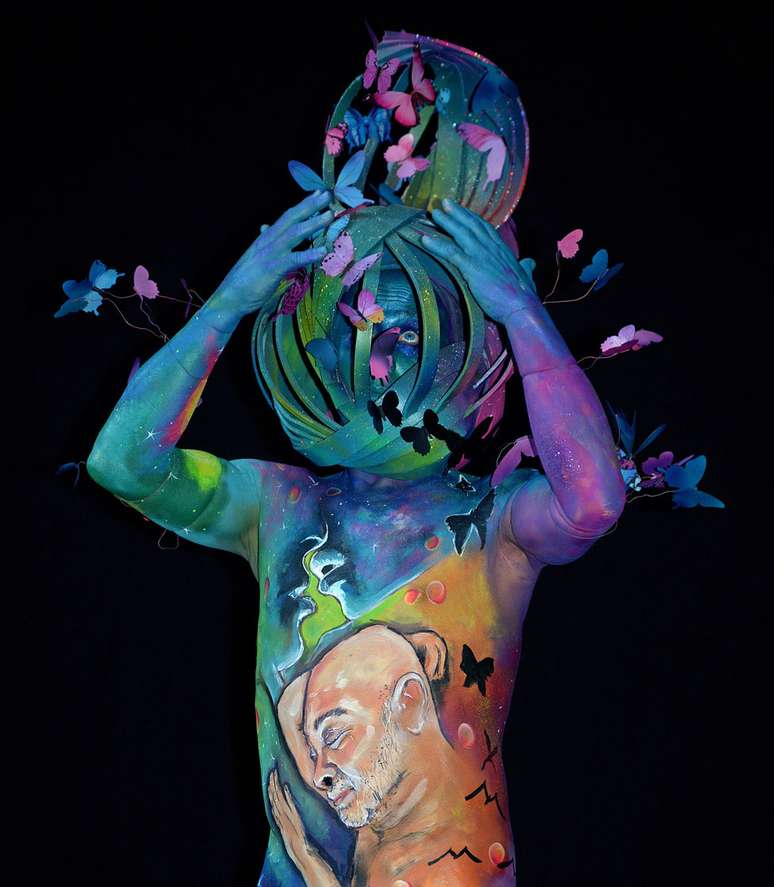 Pintura corporal do artista Ton Nizet, da Holanda