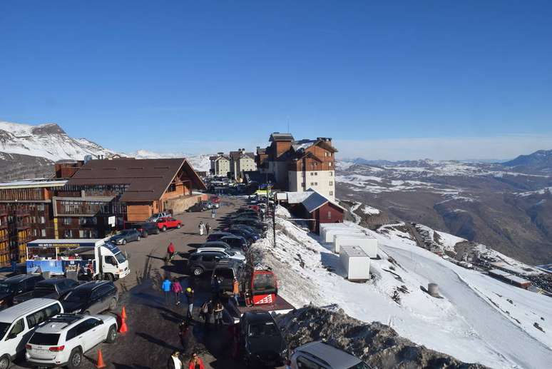 Rua única do complexo de Valle Nevado