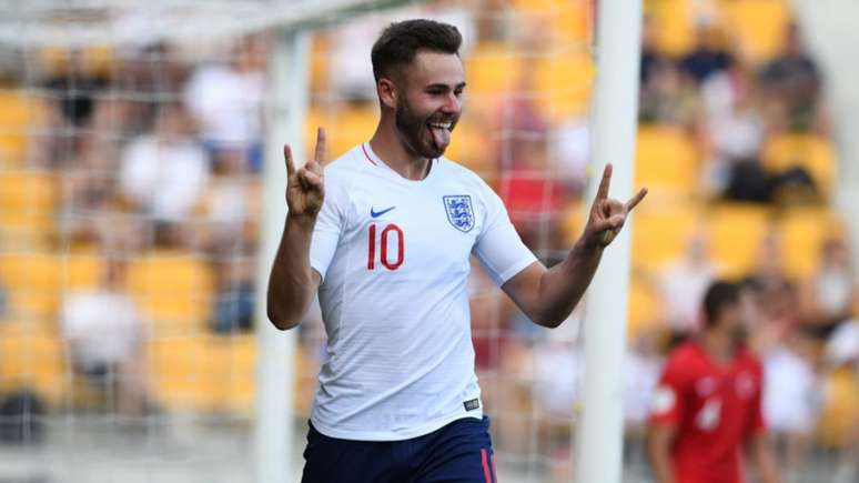 Ben Brereton marcou um dos gols da vitória inglesa (Foto: Divulgação/Inglaterra)