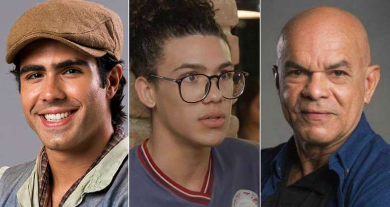 O ativista Michael (Pedro Vinícius), o reprimido Luccino (Juliano Lahm) e o enrustido Galdino (Narcival Rubens): a homossexualidade discutida no horário nobre da Globo