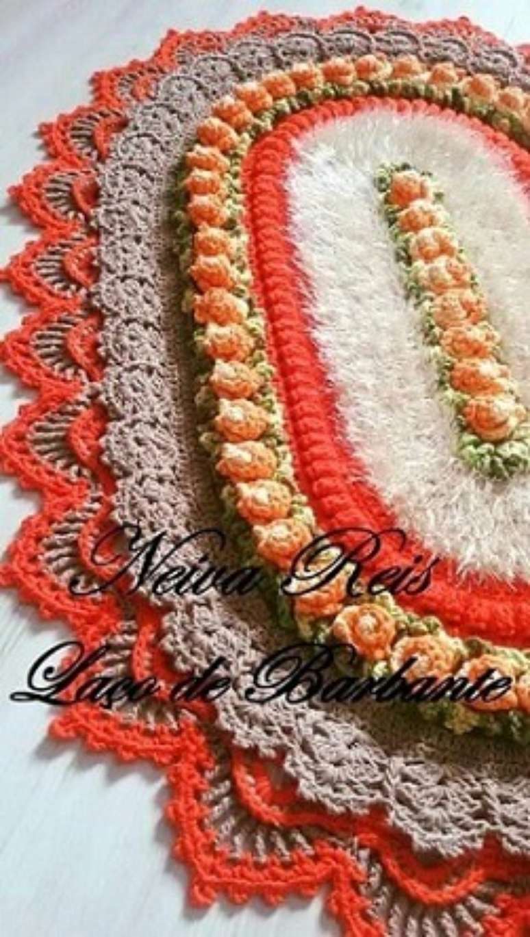 31. Tapete de croch&ecirc; com camadas