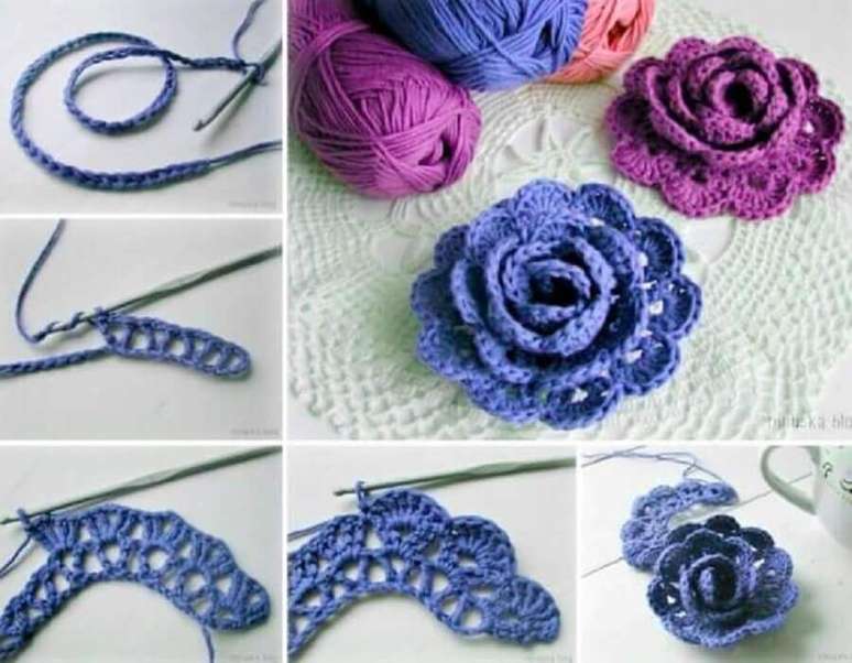 2. Veja o tutorial de como fazer flor de crochê