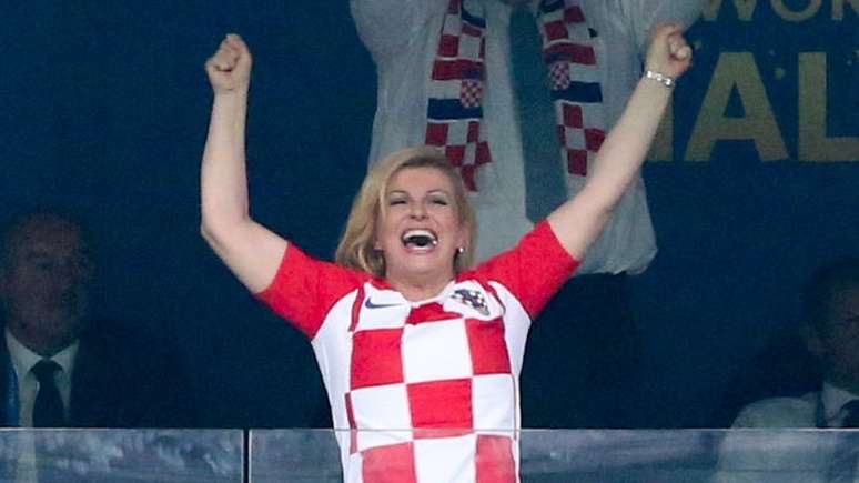 As imagens de Kolinda Grabar-Kitarović comemorando de forma efusiva na Copa correram o mundo