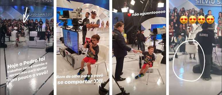 Silvio Santos e seu neto.