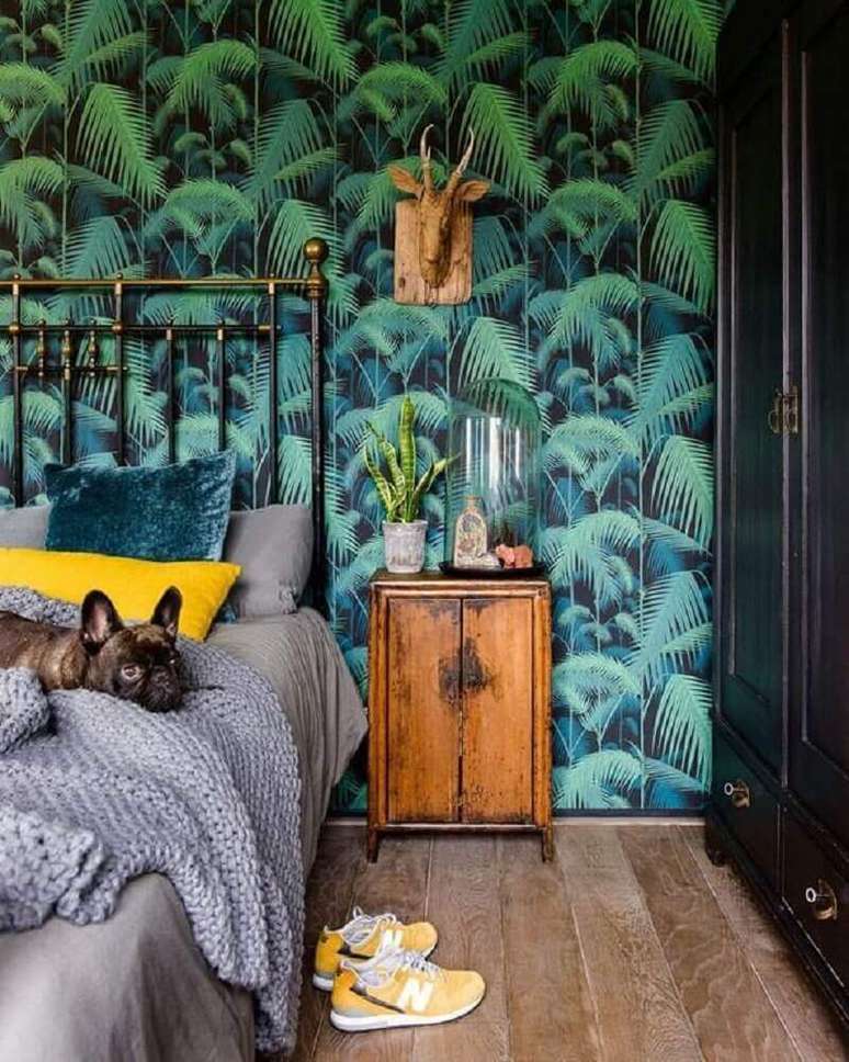 10. &Eacute; importante que o papel de parede para quarto de casal se harmonize com o restante da decora&ccedil;&atilde;o