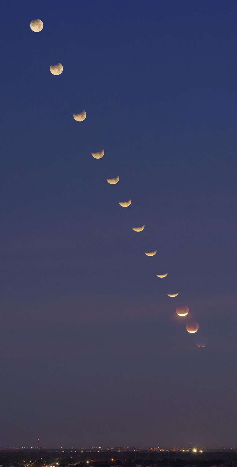 Eclipse visto de Houston, Texas