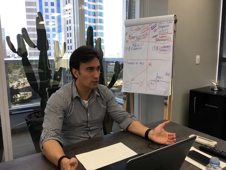 Thiago Piccinin, CEO da trading Lotus Grains & Oilseeds, durante entrevista com a Reuters em S&atilde;o Paulo, Brasil
20/07/2018
REUTERS/Ana Mano 