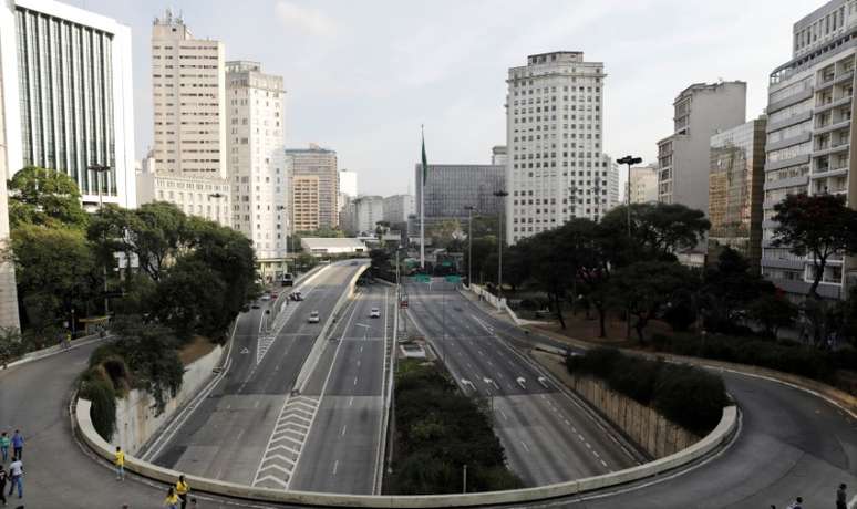 Ruas de São Paulo vazias durante jogo do Brasil na Copa do Mundo em 27/06/2018
