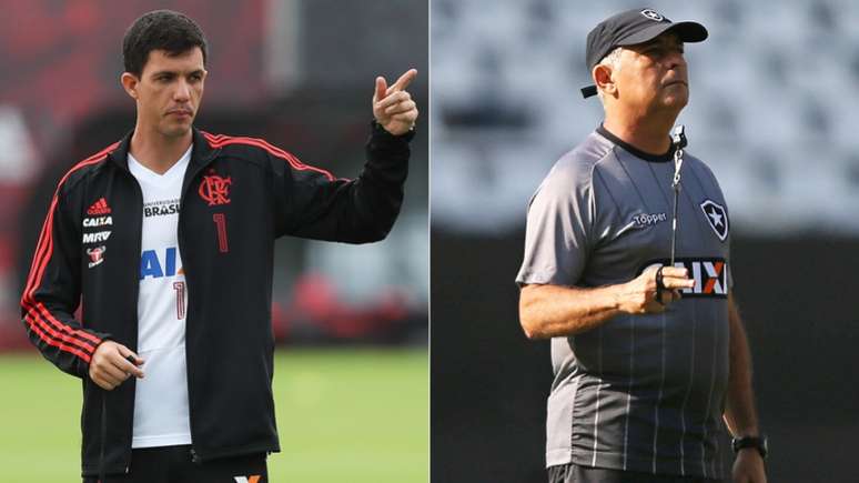 Técnicos se encontram pela primeira vez (Gilvan de Souza / Flamengo e Vitor Silva/SSPress/Botafogo)