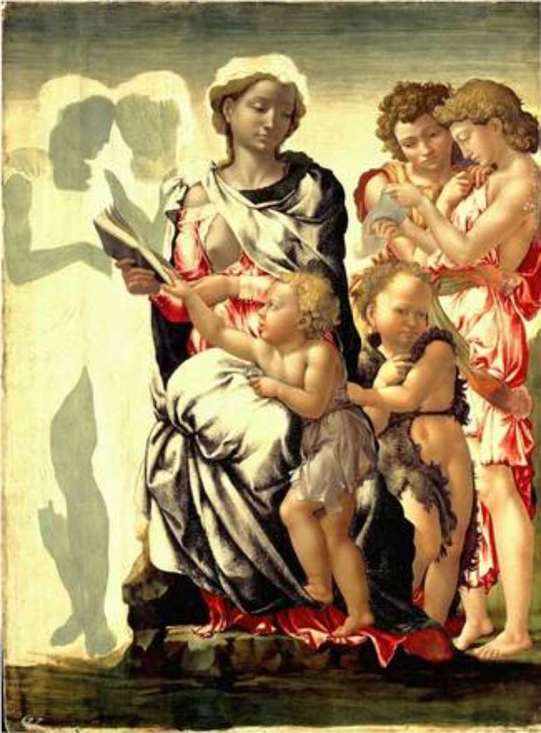 "Madonna de Manchester", quadro incompleto de Michelangelo exposto na National Gallery, em Londres