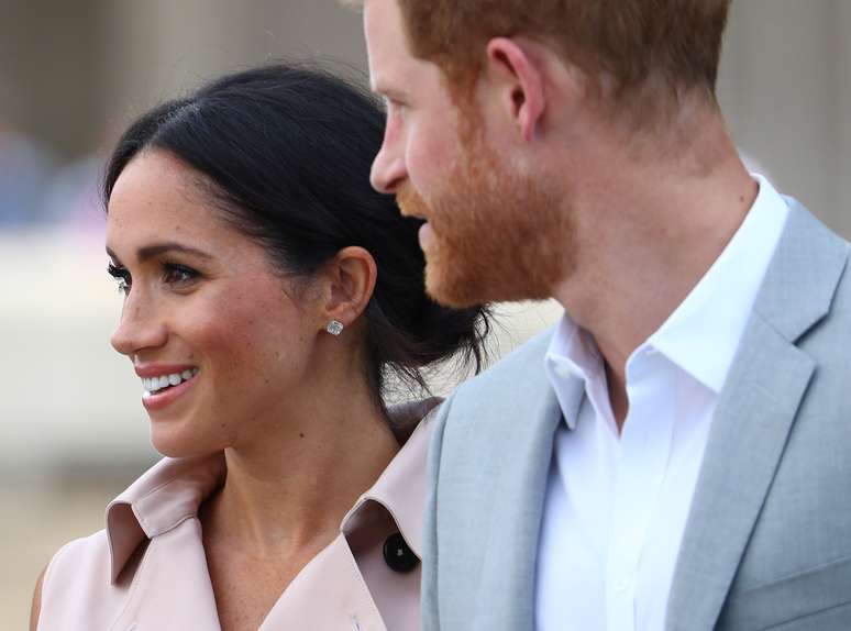 Meghan, Duquesa de Sussex, e pr&iacute;ncipe brit&acirc;nico Harry participam de evento em Londres