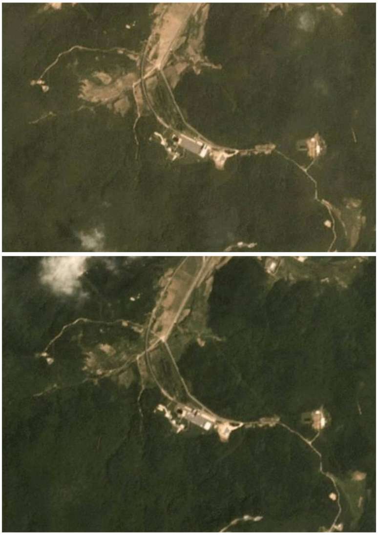Imagens de satélite da base de Sohae, na Coreia do Norte