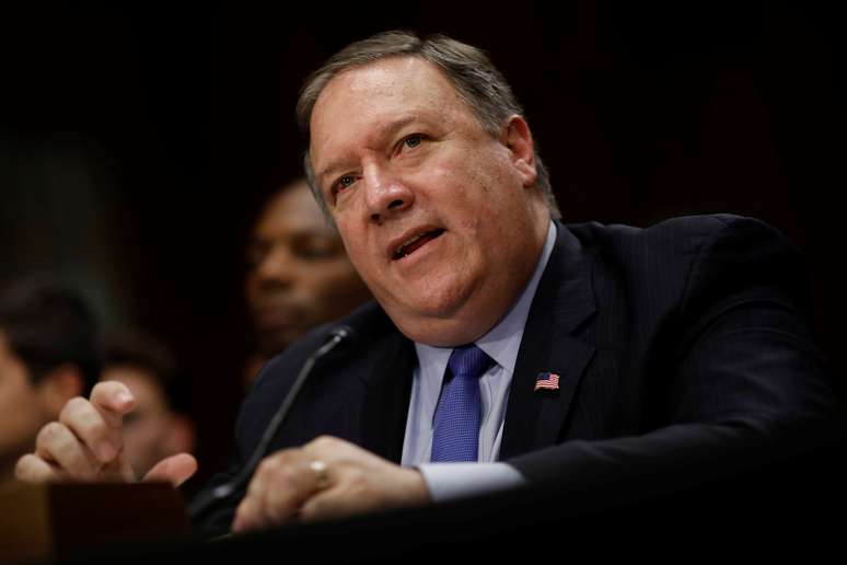 Mike Pompeo em audiência no Senado dos EUA
 25/7/2018    REUTERS/Aaron P. Bernstein 