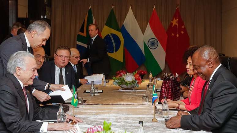 Temer teve encontro bilateral com o presidente da África do Sul, Cyril Ramaphosa, mas não com outros líderes, como Vladimir Putin, da Rússia: menos 'poder convocatório'