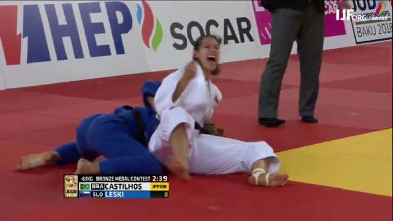 Alexia Castilhos conquistou bronze neste sábado (Foto: Reprodução)