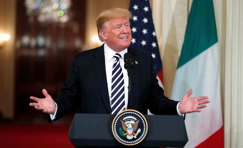 Presidente dos EUA, Donald Trump, durante entrevista coletiva na Casa Branca 30/07/2018 REUTERS/Carlos Barria