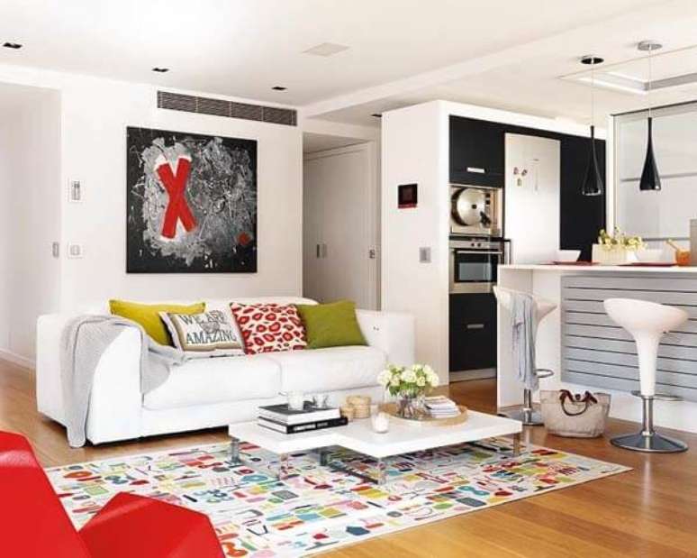 5- Decora&ccedil;&atilde;o de apartamento simples. Foto: Decora&ccedil;&atilde;o de apartamentos