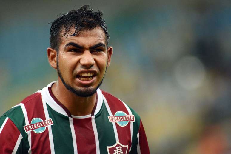 O jogador Junior Sornoza do Fluminense durante a partida entre Fluminense RJ e Goiás GO, válida pela Copa do Brasil 2017, no estádio do Maracanã no Rio de Janeiro (RJ)