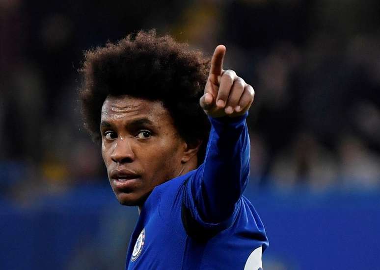 Willian em jogo do Chelsea contra o Crystal Palace
 10/3/2018     REUTERS/Toby Melville