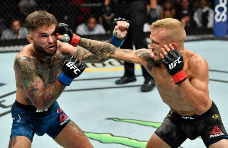 Campeão não tomou conhecimento de Cody e, pela segunda vez seguida, nocauteou o rival (Foto: Getty Images/ UFC)
