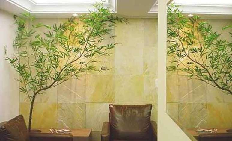3- Bambu mossô artificial humaniza os ambientes corporativos. Fonte: Bambu Mossô artificial Brasília