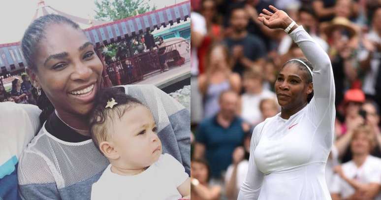 Serena Williams e a filha Alexis Olympia