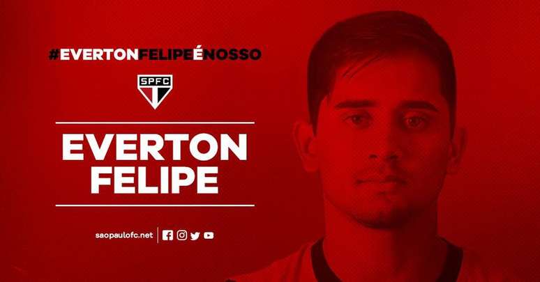 São Paulo confirma contratação de Everton Felipe