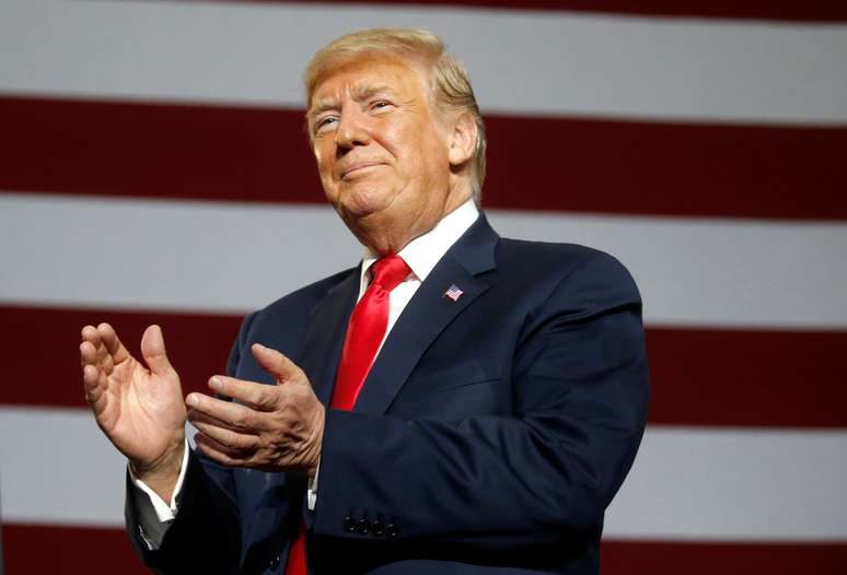 Presidente dos Estados Unidos, Donald Trump, durante evento em Ohio 04/08/2018 REUTERS/Leah Millis