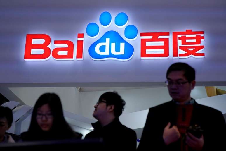 Símbolo da Baidu é visto durante a quarta World Internet Conference em Wuzhen, na provîncia de  Zhejiang, na China. 4/12/2017. REUTERS/Aly Song -