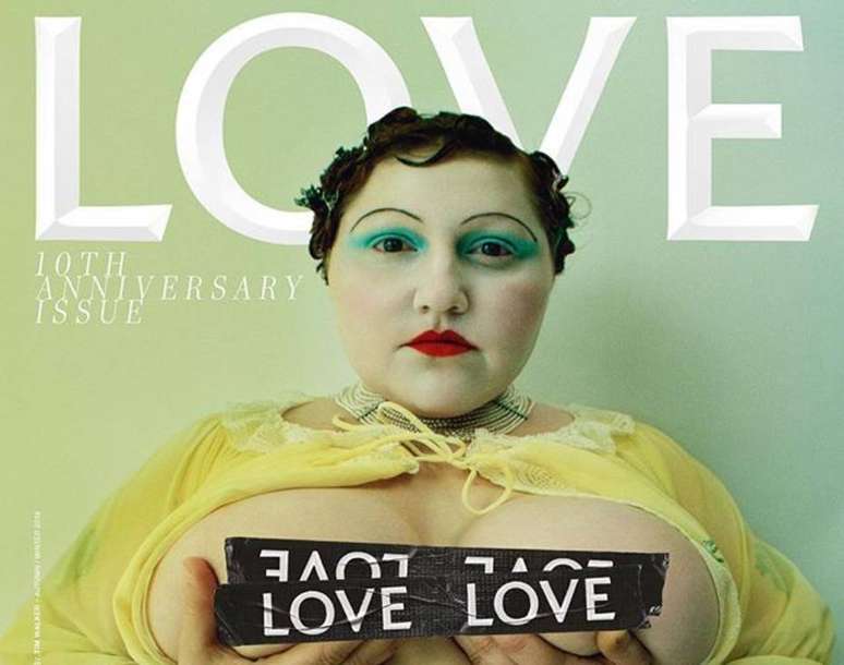 Beth Ditto é uma das capas da revista 'Love'.