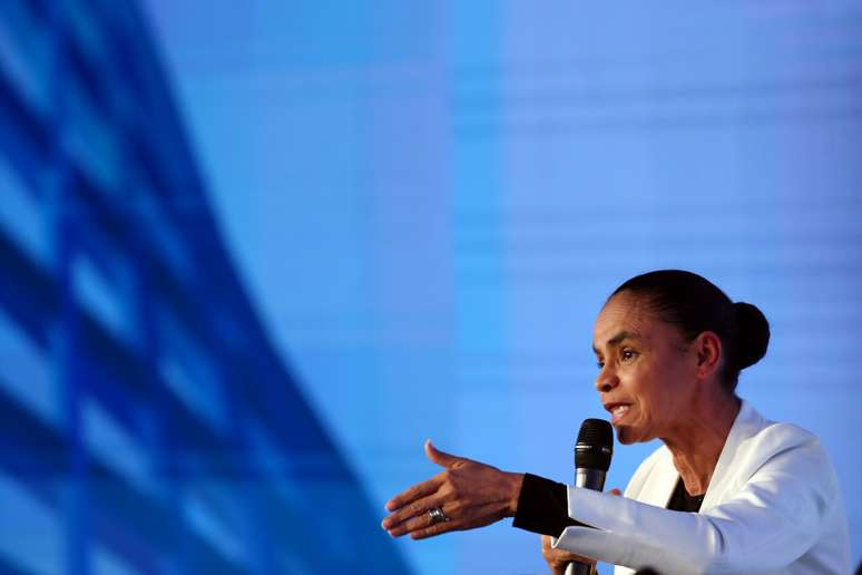 Marina Silva durante semin&aacute;rio em S&atilde;o Paulo
 7/8/2018    REUTERS/Paulo Whitaker 