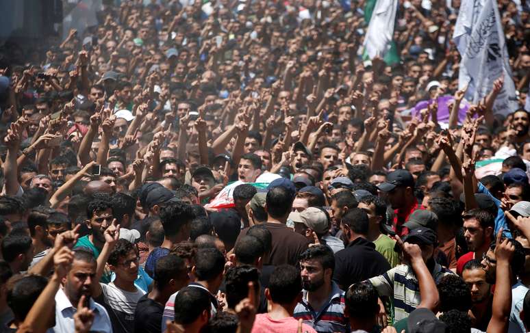 Funeral de militante do Hamas morto por ataque israelense na Faixa de Gaza 07/08/2018 REUTERS/Mohammed Salem - RC13C610F8C0