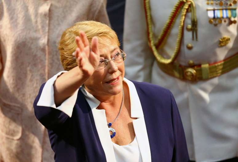 Michelle Bachelet durante cerim&ocirc;nia no Congresso do Chile
11/03/2018 REUTERS/ Ivan Alvarado 