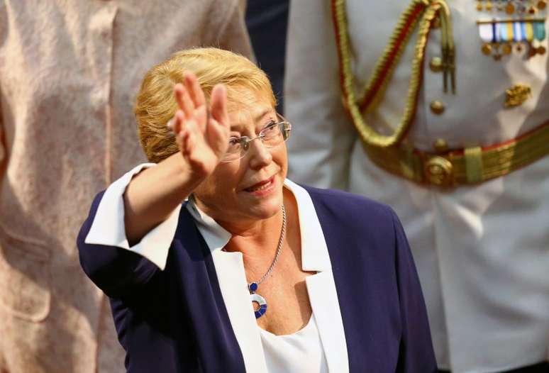 Michelle Bachelet durante cerimônia no Congresso do Chile
11/03/2018 REUTERS/ Ivan Alvarado 
