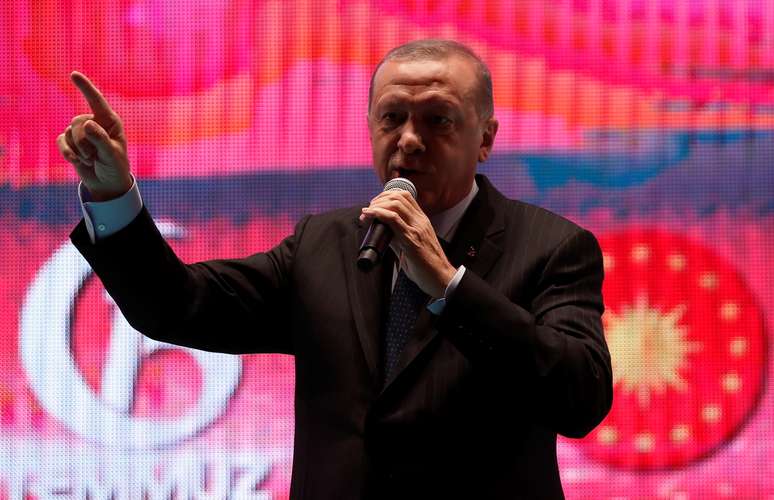 Erdogan, em evento em Istambul 15/7/2018 REUTERS/Murad Sezer 