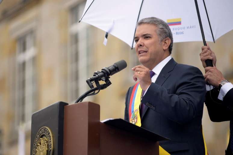 Presidente colombiano Iván Duque faz discurso em Bogotá
 7/8/2018    Divulgação