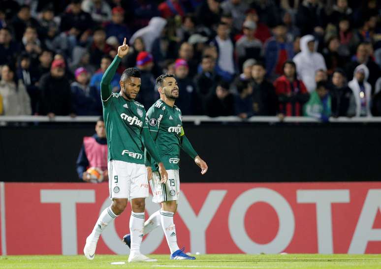 Borja comemora gol pelo Palmeiras