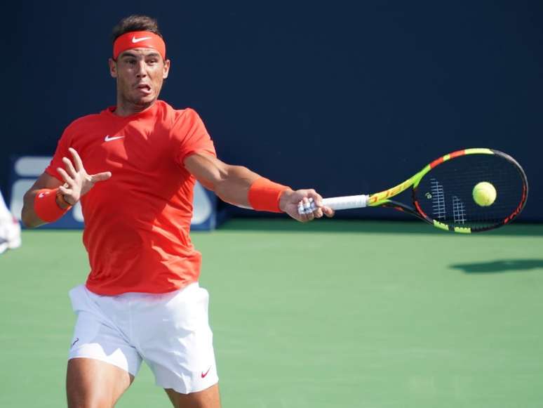 Rafael Nadal em partida do Masters de Toronto REUTERS 12/08/2018: John E. Sokolowski-USA TODAY Sports