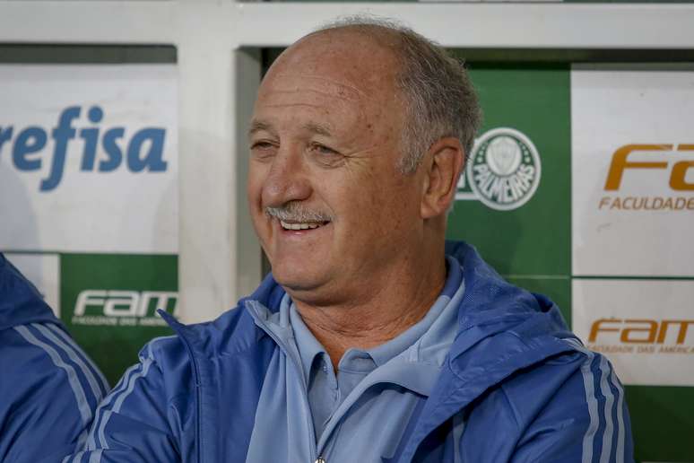 Técnico Luiz Felipe Scolari, do Palmeiras, na partida contra o Vasco