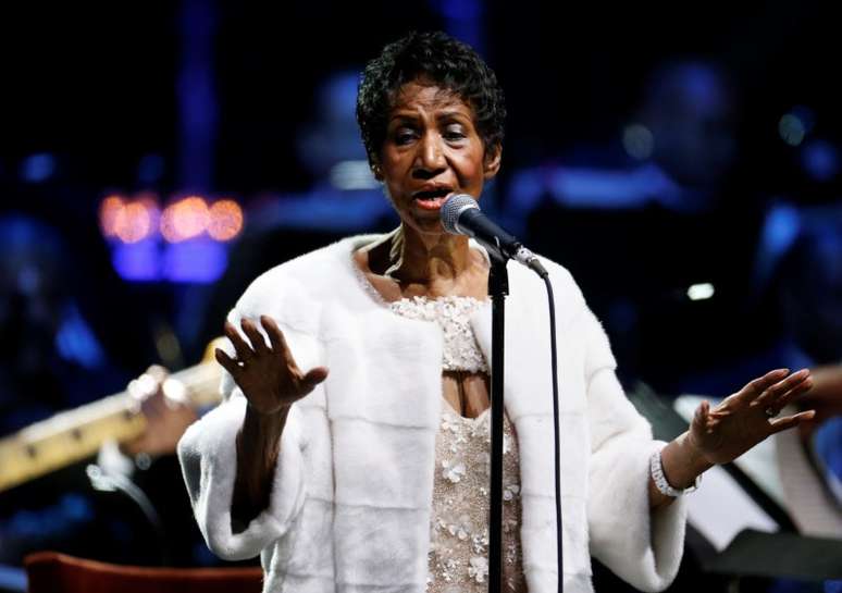 Aretha Franklin durante show em Nova York
 7/11/2017    REUTERS/Shannon Stapleton 