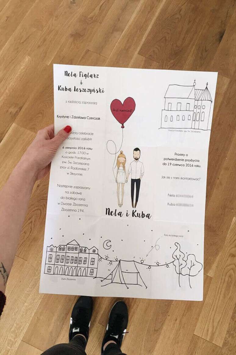 5. Os convidados adoram os modelos divertidos e diferentes de de convite simples de casamento – Foto: Wild Scapes