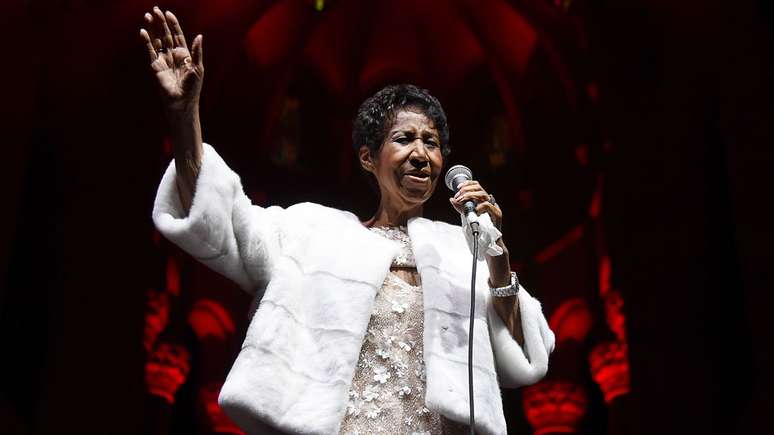 Aretha Franklin em seu último show, em novembro de 2017, em Nova York