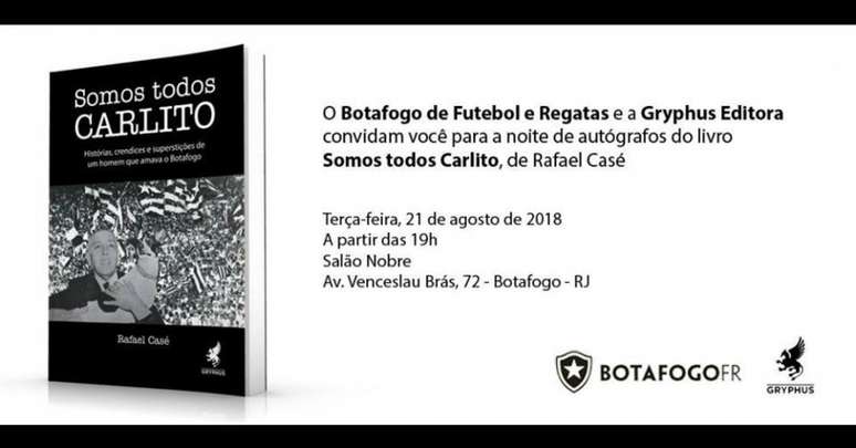 Livro será lançado na sede do Botafogo na próxima terça-feira (Foto: Reprodução/Facebook)