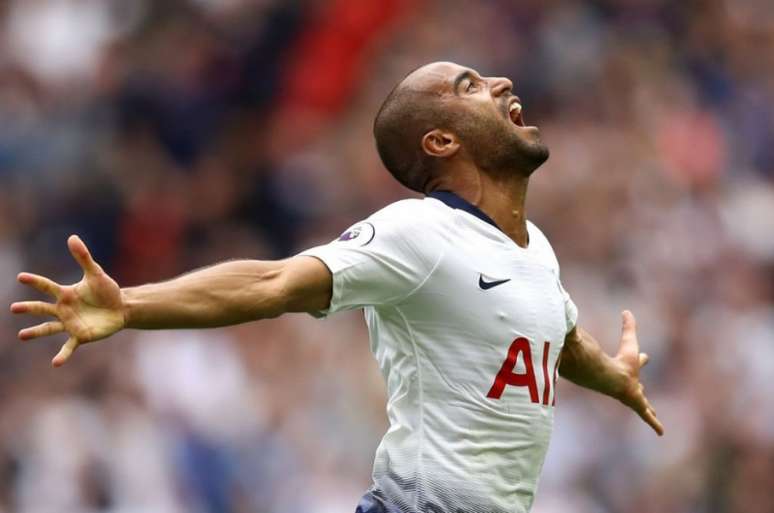 Lucas fez boa partida na vitória do Tottenham (Foto: Reprodução)