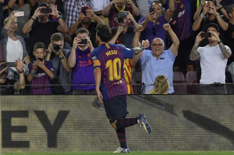 Messi foi o destaque na vitória do Barça (Foto: AFP)