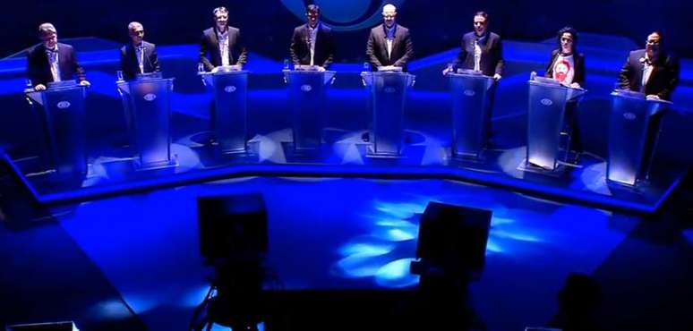 Os candidatos ao governo estadual do Rio de Janeiro nas eleições de 2018, em debate na rede Bandeirantes