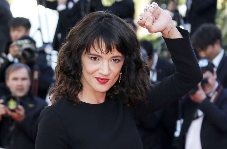 A atriz Asia Argento no Festival de Cannes 
