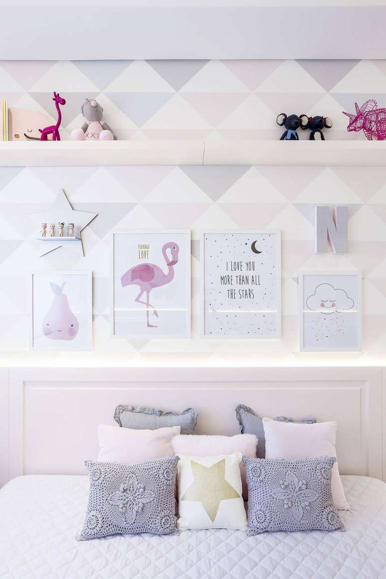 7. Detalhe da decoração de quarto de bebê por Figueiredo Fischer